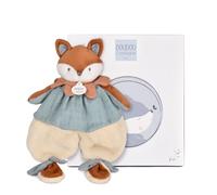 Doudou et Compagnie - Doudou plat Timo renard - Sensoriel - 29 cm - Orange