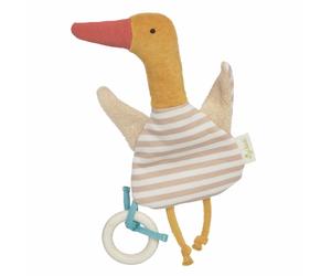 Doudou Plat anneau de dentition Canard Bruissant 20cm Green Sigikid®