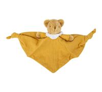 Doudou plat avec hochet Ours Curry