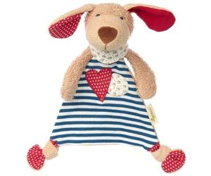 Doudou Plat Chien Marin Green 28 cm en Coton 100% Bio 'Organic'