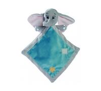 Doudou plat dumbo l eléphant 20 x 20 cm - set doudou enfant disney avec mouchoir gris et bleu