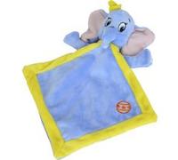 Doudou plat elephant dumbo bleu et jaune 18 x 18cm - peluche enfant - disney Bleu G