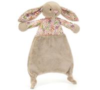 Doudou plat Lapin en fleurs Beige