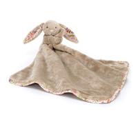 Doudou plat Lapin en fleurs Beige