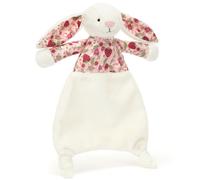 Doudou plat Lapin en fleurs Crème