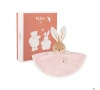 Doudou plat lapin rose avec boite - KALOO - PELUCHES/Doudous