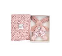 Doudou et Compagnie – Peluche doudou Lapin Rose 18 cm dès la naissance – Boîte cadeau incluse