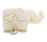 Doudou Plat Musical Coton Organic Bio Elephant 30 cm - Doudou Bio Naturel Efie