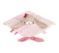 Nattou Doudou Plat Lapin Nina, Nina, Jade et Lili, 27 x 20 x 5 cm, Beige/Rose