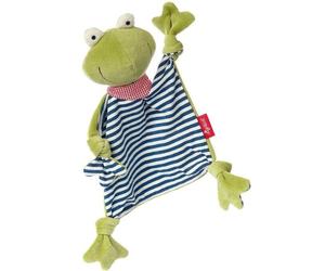 Doudou Plat Nœuds Mouchoir Sigikid® Grenouille Marinière Green 27cm C