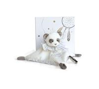 Doudou et Compagnie Doudou plat Panda Attrape-rêve 20 cm Gris