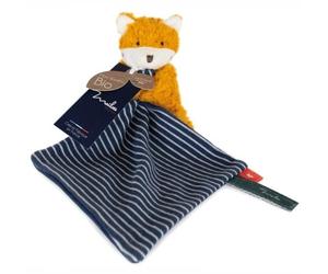 Doudou plat & Pantin Renard peluche15 cm Maïlou Tradition® coton bio
