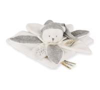 DOUDOU ET COMPAGNIE - Ours ARGENT Doudou Collector Ultra Doux - Doudou Bébé Édition Limitée 25 Ans - Tissu Brodé Élégant - Garantie Doudou Perdu - Idée Cadeau Naissance pour Filles et Garçons - DC4337