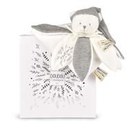 DOUDOU ET COMPAGNIE - Ours ARGENT Doudou Collector Ultra Doux - Doudou Bébé Édition Limitée 25 Ans - Tissu Brodé Élégant - Garantie Doudou Perdu - Idée Cadeau Naissance pour Filles et Garçons - DC4337
