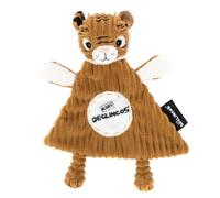 LES DEGLINGOS - DOUDOU Baby Speculos le tigre - Velours côtelé ultra doux - Idée cadeau - Dès la naissance - 28 cm - Ocre