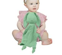 Doudou unisexe pour bébé - Couverture de sécurité pour bébé pour tout-petits - Serviette de sommeil pour bébé - Double coton gaze confortable - Couverture mignonne de lapin de dessin animé