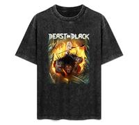 DOUDOUMAO Beast in Black from Hell with Love Men's Band T-Shirt Black M