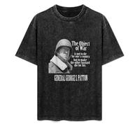 DOUDOUMAO Men's The Object of War - General George S. Patton T-Shirt Black XL