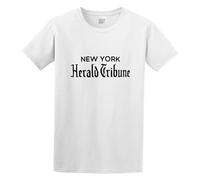 DOUDOUMAO New York Herald Tribune T-Shirt White L
