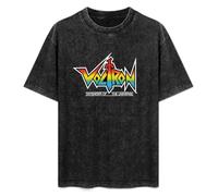 DOUDOUMAO Voltron Defender of The Universe Rainbow Logo Men's T Lion Force Golion T-Shirt Black S