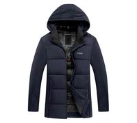 Doudoune 3/4 Homme, Blouson Moto Hiver Homme, Sportswear Légère Décontracté Manteau Hiver Grande Taille Veste Moto Épaissir Chaud Baggy Manteau Matelassée Rembourrée Veste Matelassée Zipper