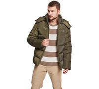 Doudoune à Capuche Amovible Rembourrée pour Homme, Veste d'Hiver, Manteau Matelassé Chaud Hooded, Plumes synthétiques
