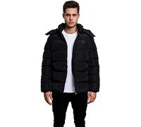 Doudoune à Capuche Amovible Rembourrée pour Homme, Veste d'Hiver, Manteau Matelassé Chaud Hooded, Plumes synthétiques