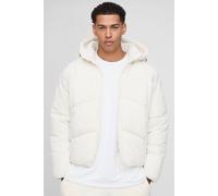 Doudoune à capuche et empiècements homme - ecru - L, ecru