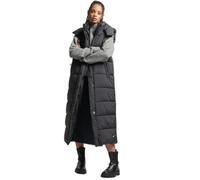 Doudoune à capuche long sans manches femme Superdry Ripstop Noir M