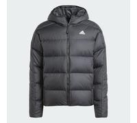 adidas Homme Essentials Midweight Down Hooded Stripes Jacket, Black, XXL