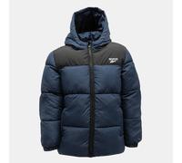 Doudoune À Capuche Navy Logo Blanc Brodé Enfant Reebok