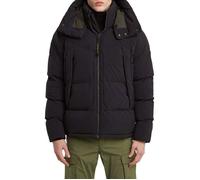 Doudoune à capuche noire unie avec une coupe droite et des poches M