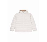 Doudoune À Capuche Réversible Blanc Sable 10A