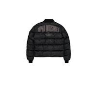 Alpha Industries MA-1 Puffer Back Embroidery Logo Veste bombers pour homme Taille L - Noir