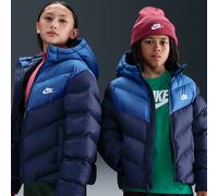 Doudoune ample Therma-FIT Nike All Day Play pour ado Midnight Navy/Game Royal/Blanc XS