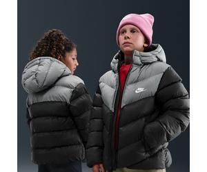 Doudoune ample Therma-FIT Nike All Day Play pour ado Noir/Smoke Grey/Blanc S