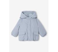 Doudoune bébé à capuche doublée polaire bleu glacier 12M(74CM)