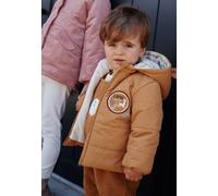 Doudoune bébé intérieur polaire avec capuche lamascotte camel 5A