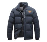 Doudoune Blouson Homme Moto M.or.ini, Veste d'Extérieur Courte, résistant au froid pour la saison Automne-hiver, Courte(Dark Blue,2XL)