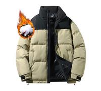 Doudoune Brillante Homme Veste Automne Parka Hiver, Puffer Homme Thermiques Résistante À l'eau Coupe-Vent Doudoune Matelassé en Coton sans Capuche Décontractés Confortables D'extérieur