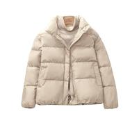 Doudoune Capuche Femme Doudoune Legere Femme 2024 Down Cotton Cotton Short Versatile Fashion Small People Bread Clothing Winter Thickened Stand Up Manteau Fausse Fourrure Veste White S