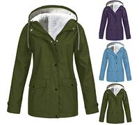 Doudoune chaude doublée pour femme, parka, imperméable, veste de mi-saison, parka d'hiver, veste softshell,Manteau avec capuche,Femme Duffle Coat Doublure Polaire Manteau Chaud en Coton