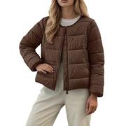 Doudoune Chaude Femme Hiver Doudounes Rembourré pais Manteaus Manches Longues Blousons Imperméable Parkas Style Décontracté VestesCouleur Unie pour Voyage Froid