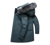 Doudoune Chaude Homme, Blouson Moto Hiver Homme, Manteau Matelassée Rembourrée Sweat Zippée Casual Chaud Veste Moto Épaissir Chaud Baggy Manteau Hiver Grande Taille Basique Jacket Couleur Unie