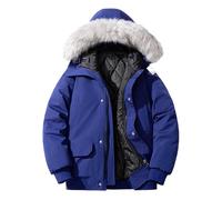 Doudoune Chauffante Homme, Blouson Moto Hiver Homme, Manteau Hiver Grande Taille Sportswear Légère Décontracté Basique Jacket Couleur Unie Sweat Zippée Casual Chaud Veste Moto Épaissir Chaud Baggy