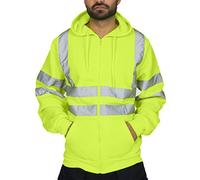 Doudoune Chauffante Homme Marque Slim Sweat A Capuche Zippe Réfléchissante Hiver Veste Travail Fluo Pas Cher Sweatshirts Homme Vestes de Moto Vert 3XL