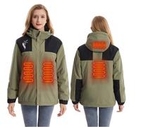 Doudoune Chauffante USB Hommes Femmes Manteau Chauffant Électrique Lavable avec 4 Zones Chauffage intelligent chauffé Blouson Chauffante pour Ski Plein Air Randonnée Hiver Moto Chasse Camping