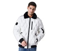 Doudoune col aviateur fourrure Project X Paris Blanc S