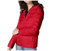 Doudoune coréenne courte fine et épaisse pour femme élégante, rouge, 3XL