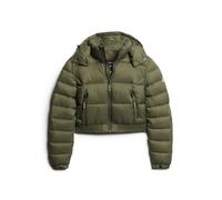 Superdry Crop Fuji Puffer Jacket Vert M Femme